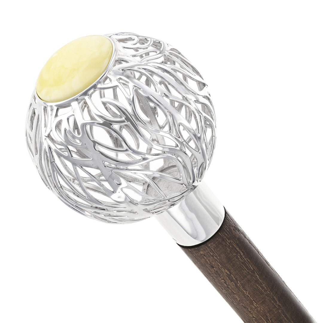 Cliff Walking Stick Antique Amber