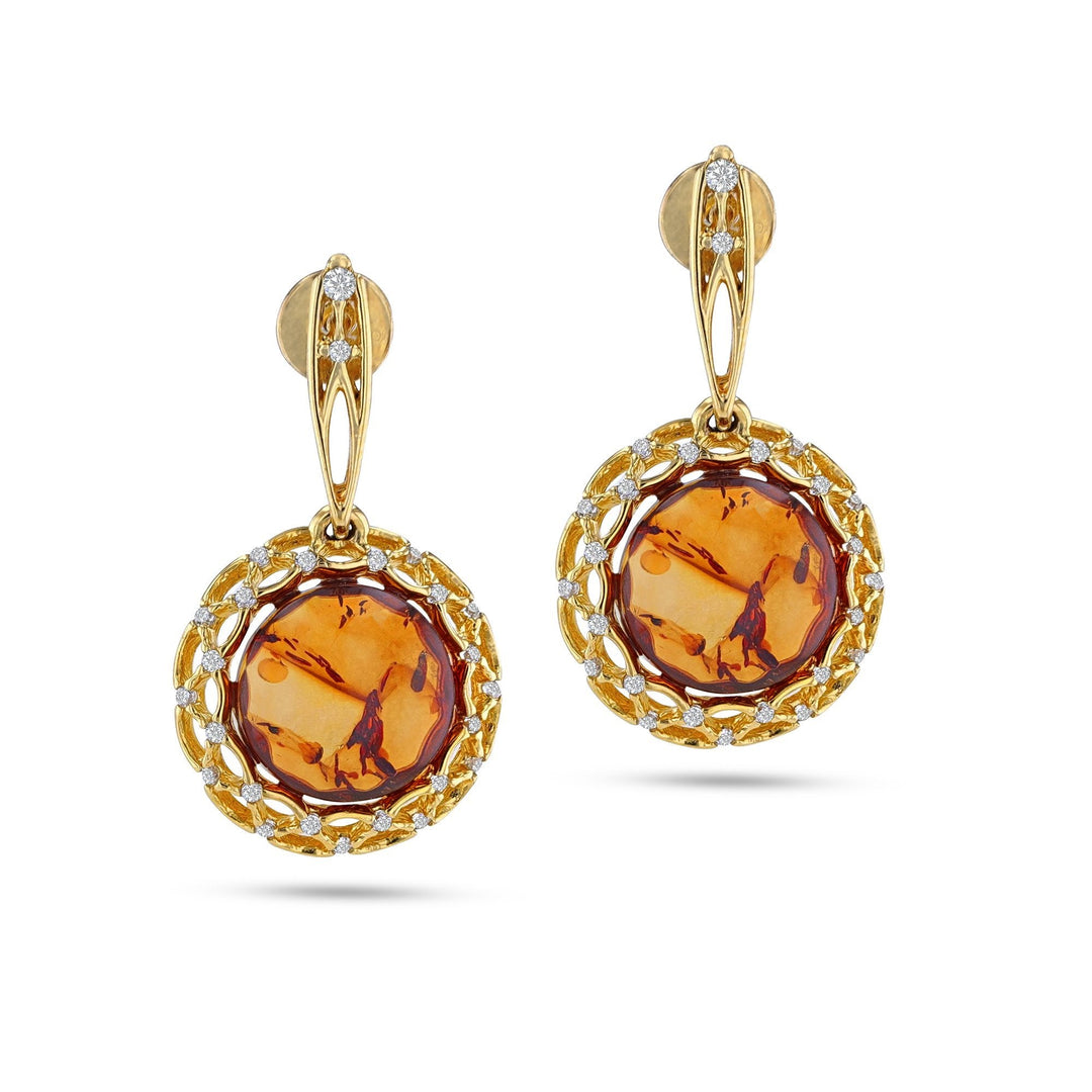 Lady of Amber Earrings - Koraba