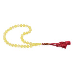 Charger l&#39;image dans la galerie, Chapelet de 33 perles rondes en ambre blanc de la Baltique

