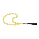 Charger l&#39;image dans la galerie, Chapelet de 33 perles rondes en ambre blanc de la Baltique
