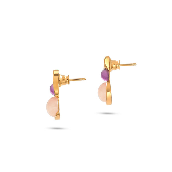 Kolczyki Duo Twist Pink