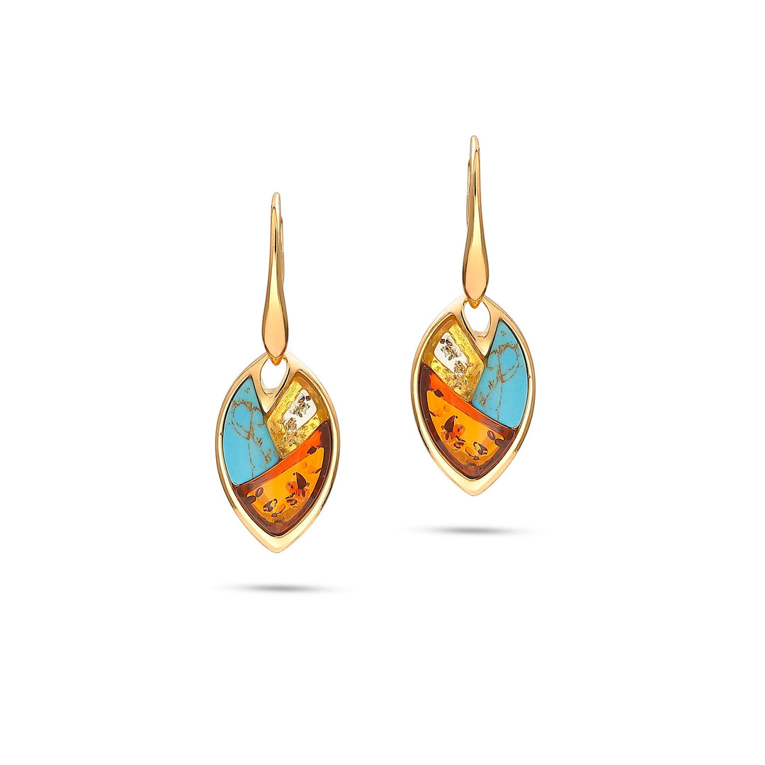 Boucles d'oreilles Feuille d'Arlequin