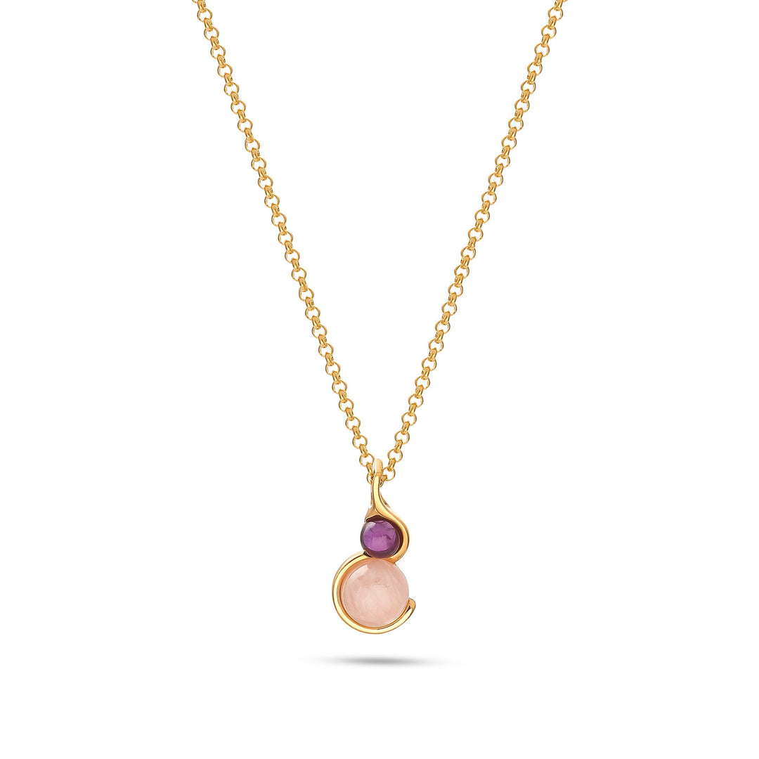 Wisiorek Duo Twist Pink