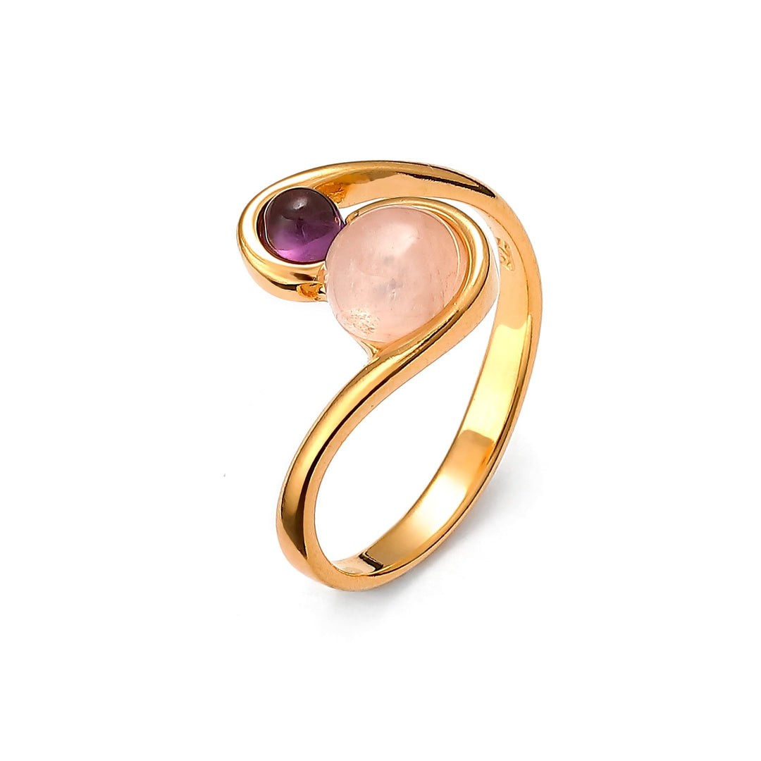 Duo Twist Pink Ring