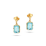 Charger l&#39;image dans la galerie, Boucles d&#39;oreilles princesse en topaze bleue
