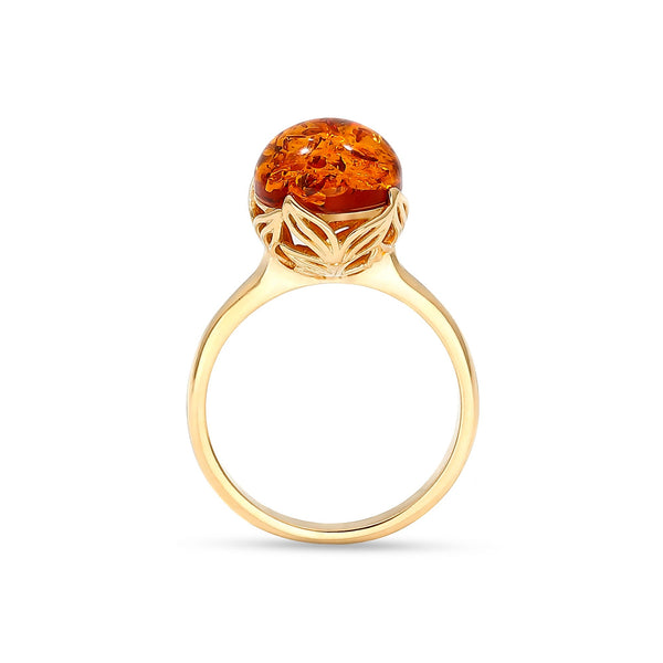Pierścień Amber Honey Nest