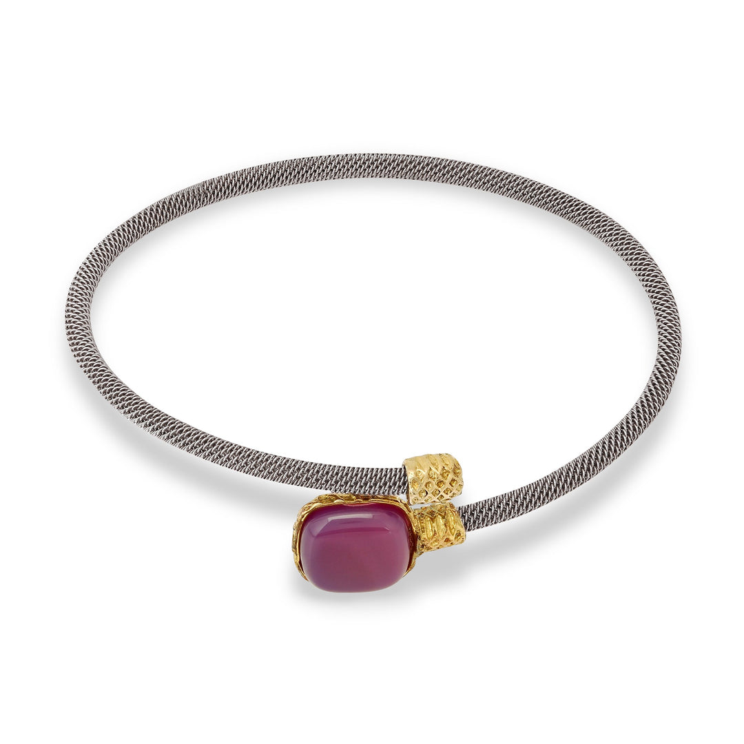 Wrapped Cuff Agate Bracelet