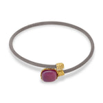 Load image into Gallery viewer, Wrapped Cuff Agate Bracelet
