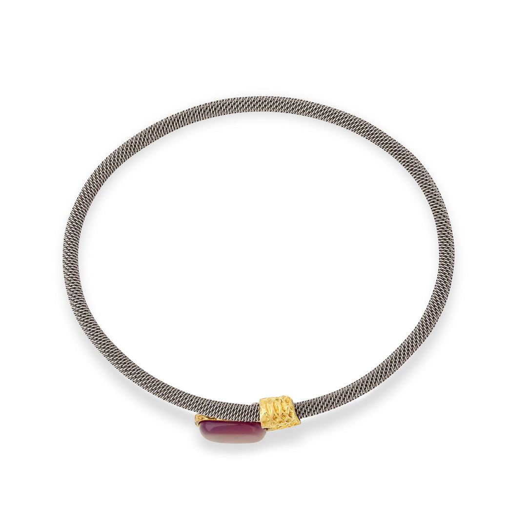 Wrapped Cuff Agate Bracelet