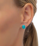Załaduj obraz do przeglądarki galerii, Kolczyki owalne Amulet Turquoise

