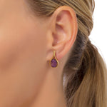 Load image into Gallery viewer, Morning Dew Pink &amp; Purple Earrings
