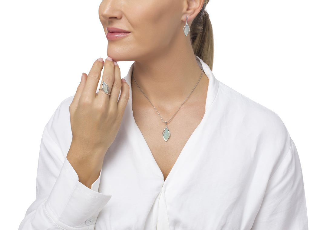 Silver Storm Aqua Earrings