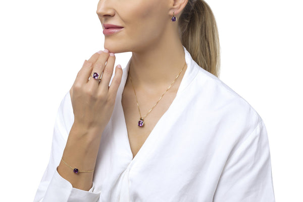 Bracelet coussin de glace violet