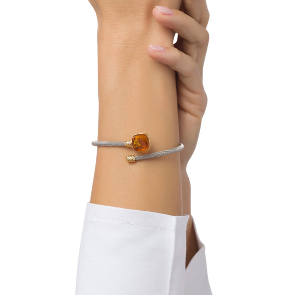 Bracelet manchette enveloppé en ambre