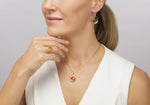 Charger l&#39;image dans la galerie, Boucles d&#39;oreilles guirlande de fleurs miel
