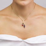 Charger l&#39;image dans la galerie, Pendentif Morning Dew violet et cerise
