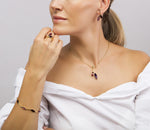 Charger l&#39;image dans la galerie, Pendentif Morning Dew violet et cerise
