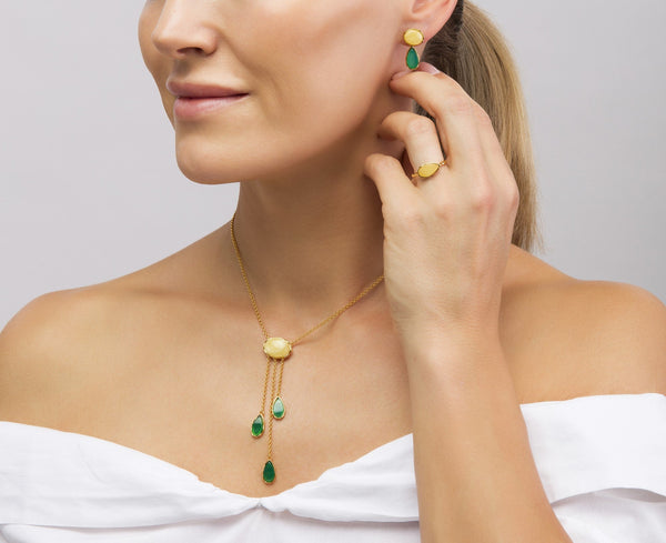 Sea Breeze Droplets Necklace