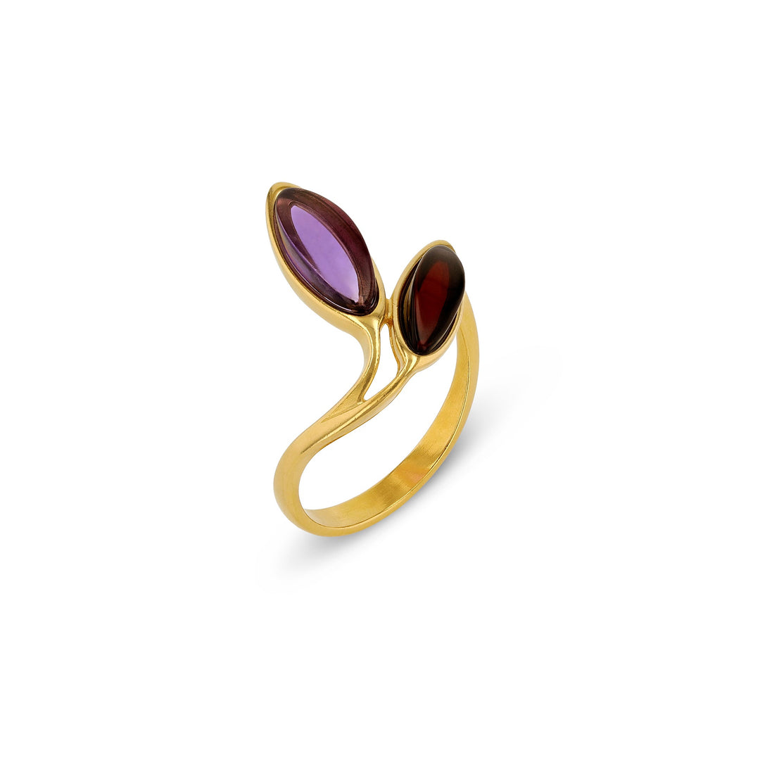 Morning Dew Purple & Cherry Ring