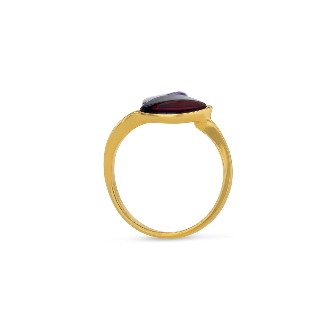 Morning Dew Purple & Cherry Ring