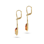 Charger l&#39;image dans la galerie, Boucles d&#39;oreilles guirlande de fleurs miel
