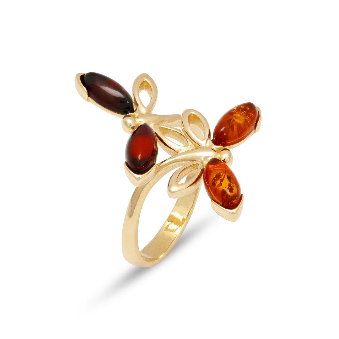 Bague Libellule au miel