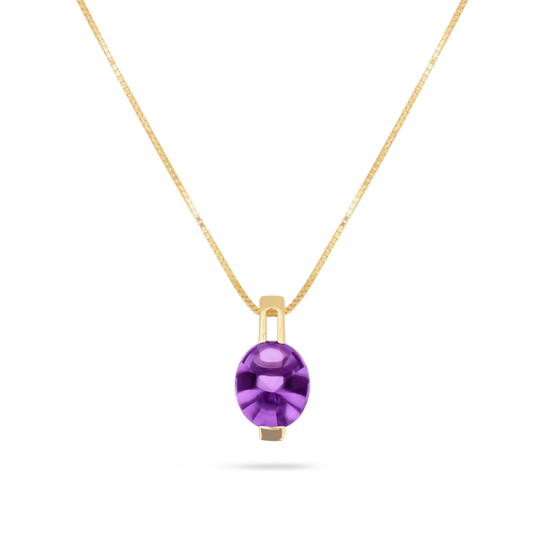 Purple Ice Round Cut Pendant