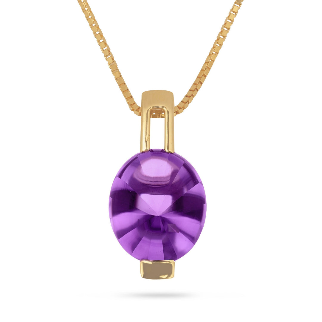 Purple Ice Round Cut Pendant