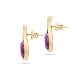 Load image into Gallery viewer, Morning Dew Pink &amp; Purple Earrings
