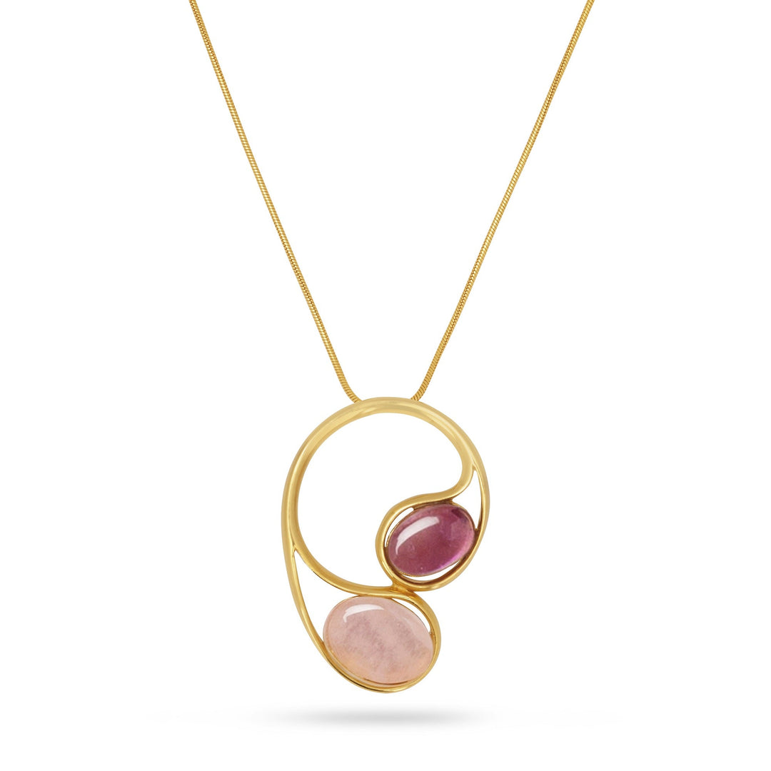 Morning Dew Pink & Purple Pendant
