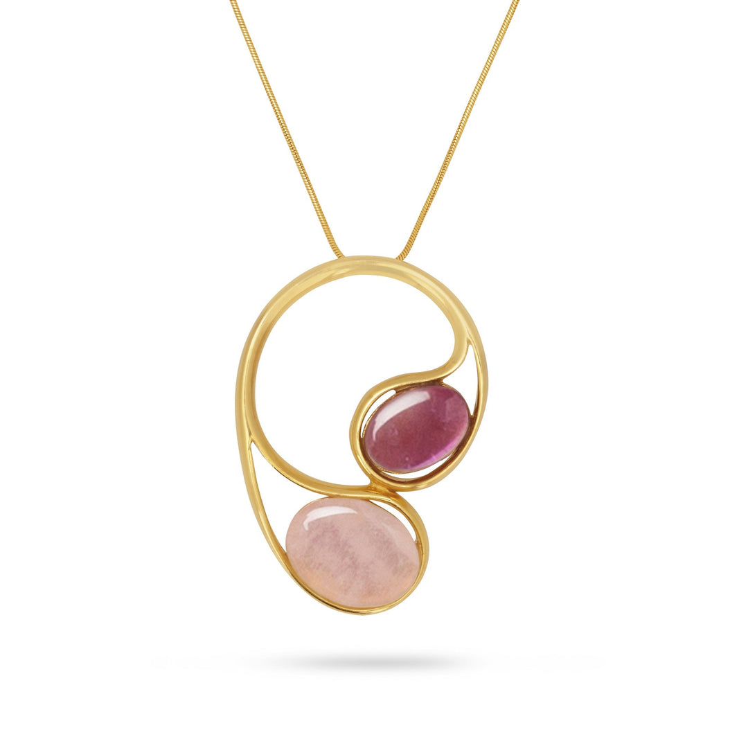 Morning Dew Pink & Purple Pendant