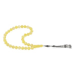Charger l&#39;image dans la galerie, Chapelet de 33 perles rondes en ambre blanc de la Baltique
