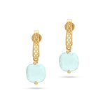 Load image into Gallery viewer, Frozen Lake Square Cut Blue Earrings
