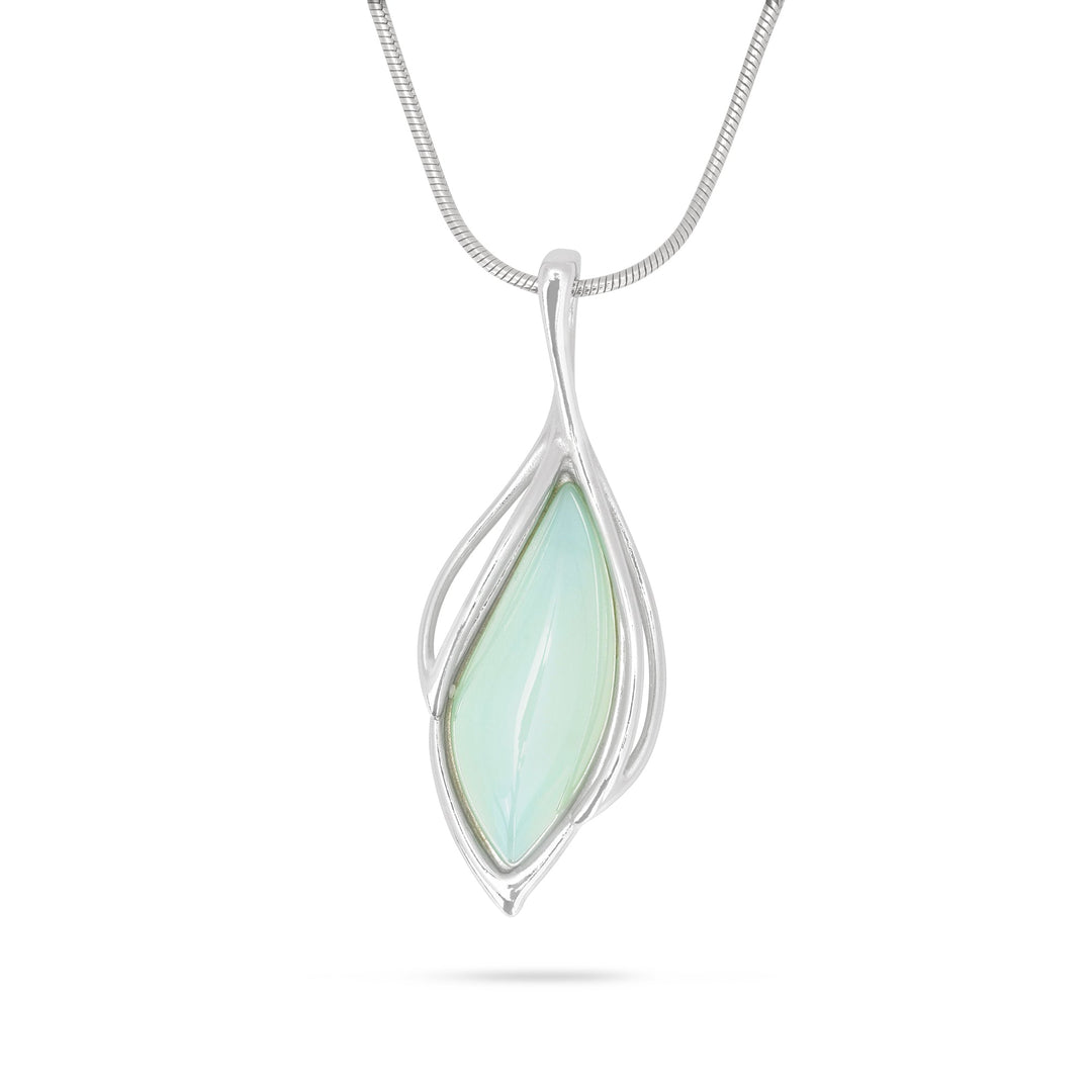 Silver Storm Aqua Pendant