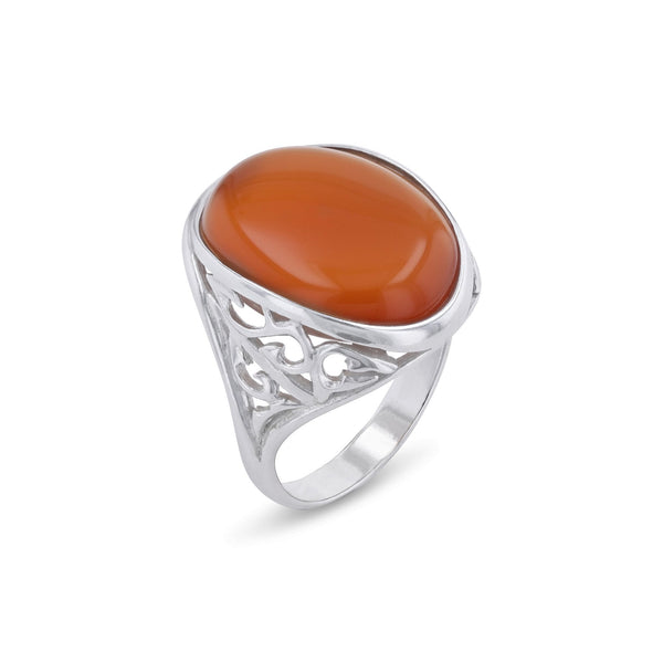 Cliff Oval Carnelian Ring - Koraba