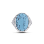 Załaduj obraz do przeglądarki galerii, Cliff Oval Turquoise Ring - Koraba
