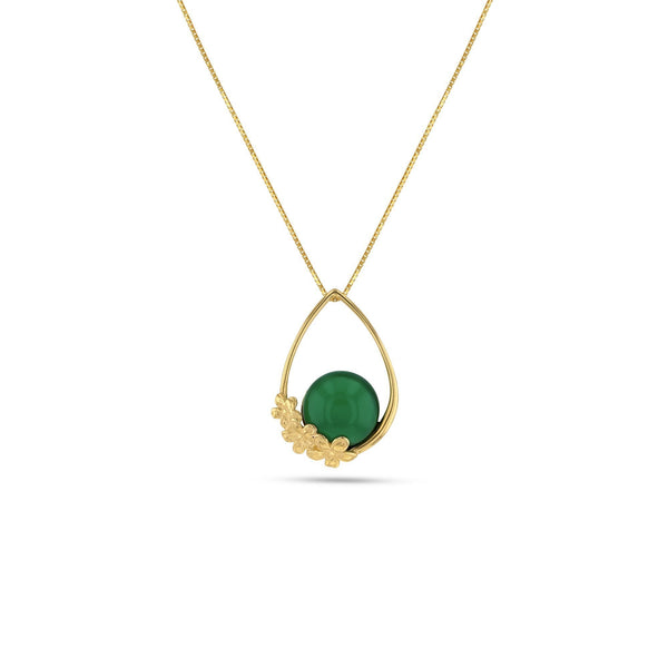 Flower Garland Deep Green Pendant - Koraba