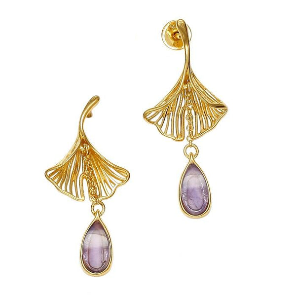 Ginko Purple Earrings - Koraba