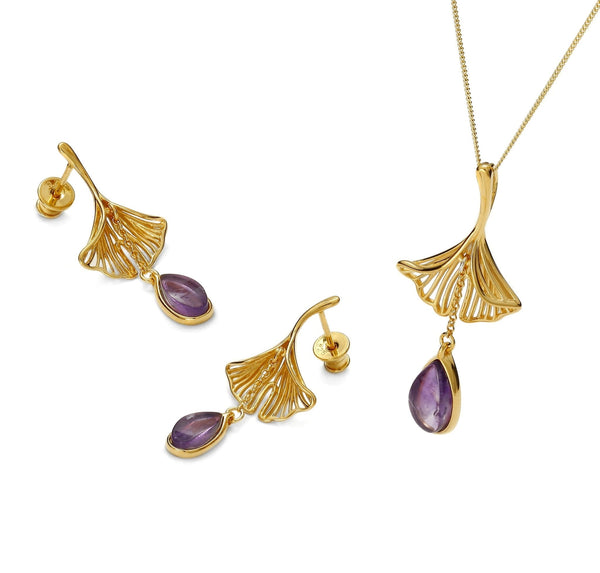 Ginko Purple Pendant - Koraba