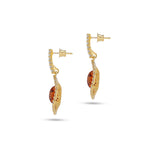 Load image into Gallery viewer, Goddess of Zircons Cognac Earrings - Koraba
