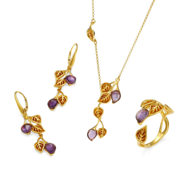 Golden Leaf Branch Purple Full Set - Koraba