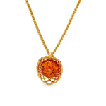 Załaduj obraz do przeglądarki galerii, Golden Web Cognac Pendant - Koraba

