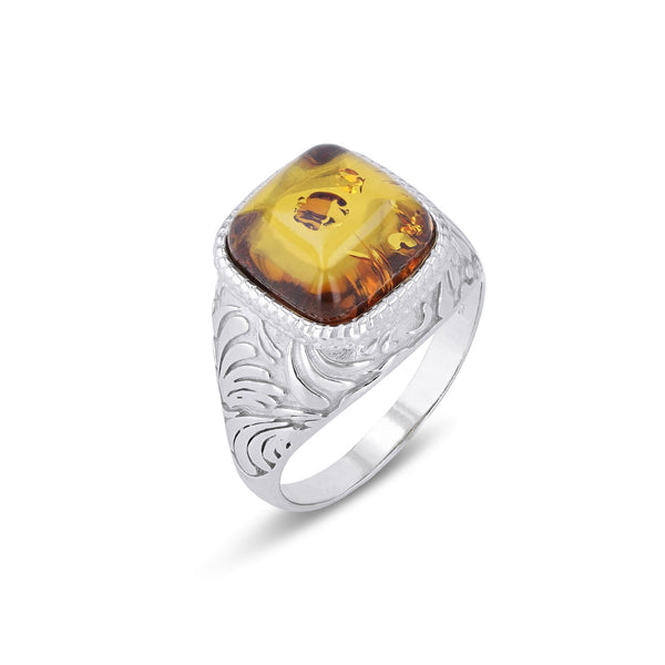 Hills Square Cut Cognac Ring - Koraba