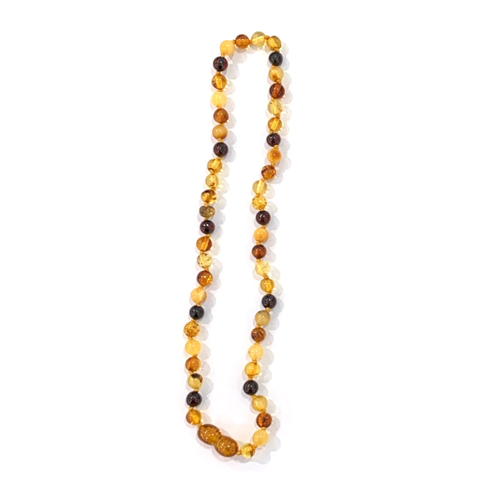 Collier de dentition pour bébé en ambre Harlequin
