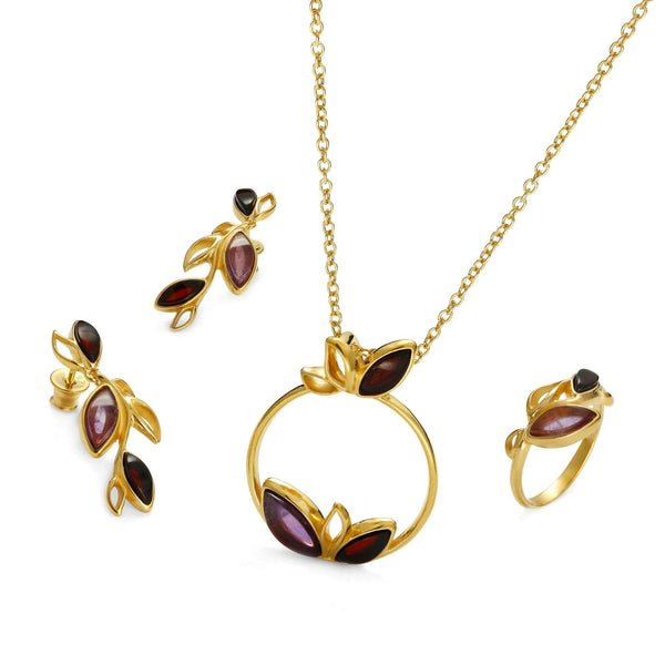 Leaf Circle Purple Full Set - Koraba