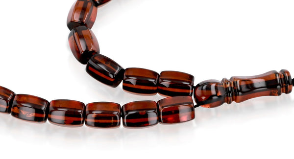 Natural Caribbean Amber Diamond Cut 2 Cherry 33 Rosary beads - Koraba