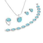 Laden Sie das Bild in den Galerie-Viewer, Oval Amulette Turquoise Full Set - Koraba
