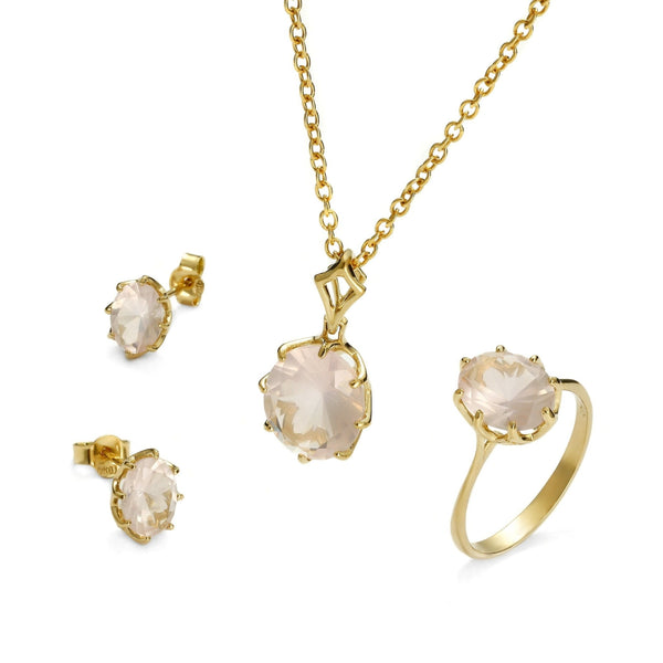 Pink Ice Round Cut Pendant - Koraba