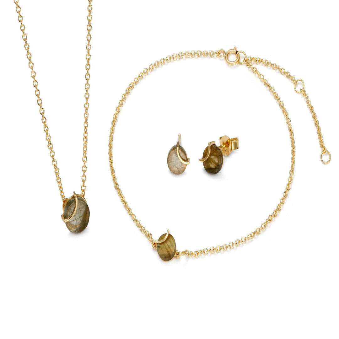 Raw Amulette Labradorite Earrings - Koraba