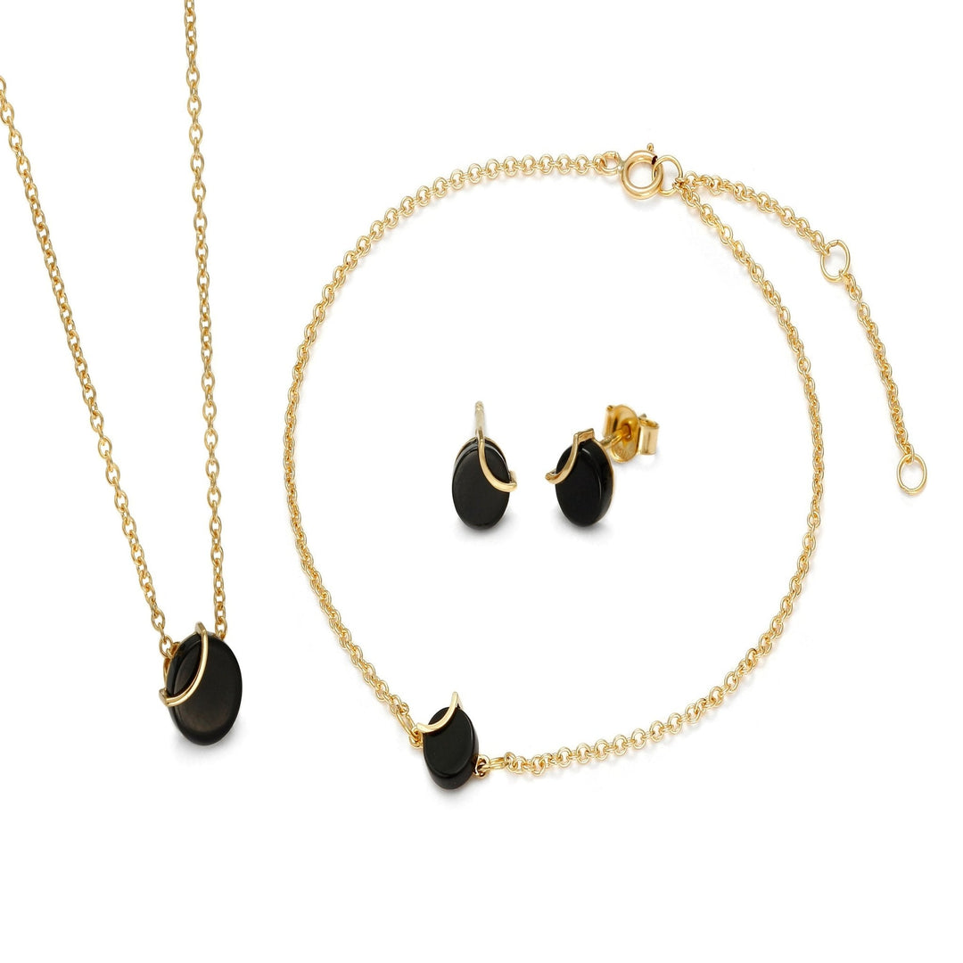 Raw Amulette Onyx Earrings - Koraba